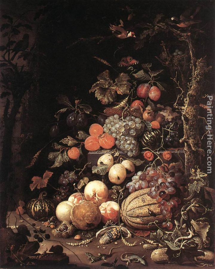 Still-Life painting - Abraham Mignon Still-Life art painting